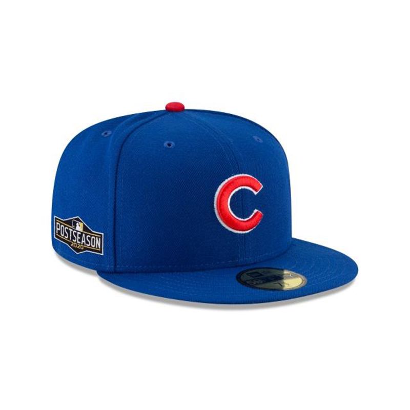 MLB Chicago Cubs Postseason Side Patch 59Fifty Fitted (YNC8824) - Blue New Era Caps